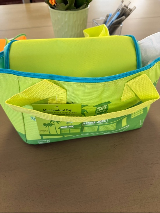 Trader Joe'S Handbags - Trader Joe's Lime Green Mini Insulated Tote